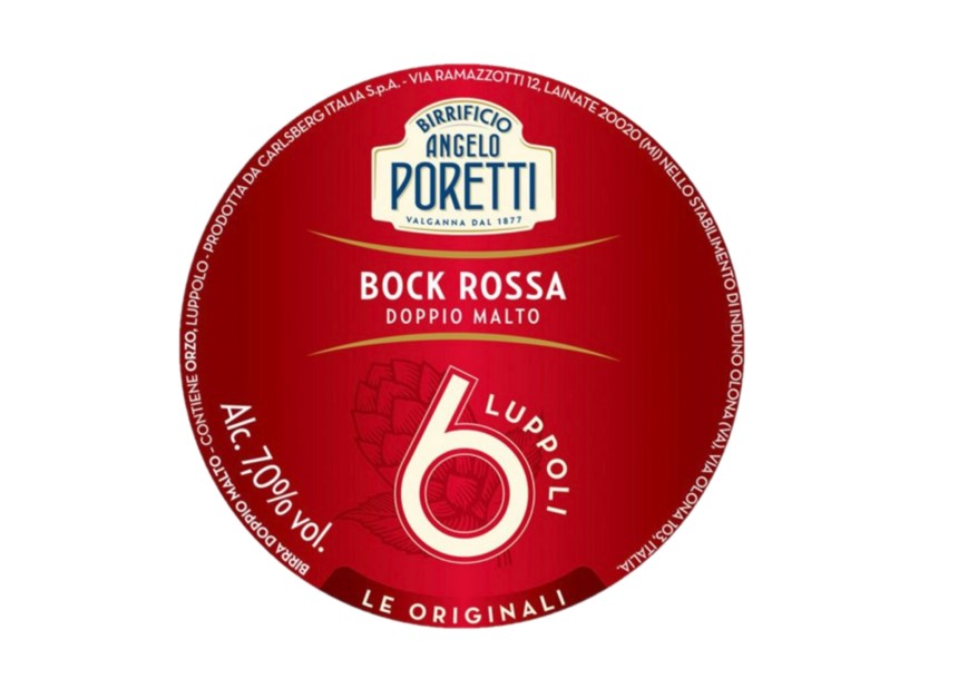 Birra Rossa Poretti 6 Luppoli Fusto Modular Lt 20